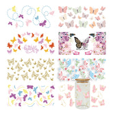 UV DTF Cup Wraps – 8 Sheets for 16oz Glass Cups, Decals & Craft Supplies (Butterfly B)